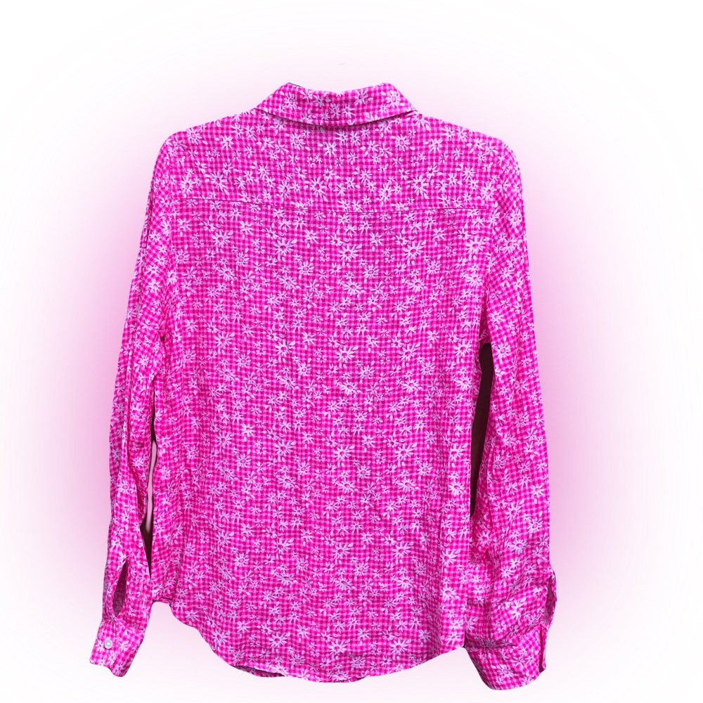 Lilly Pulitzer Pink Patterned Button-Down Shirt - image 2